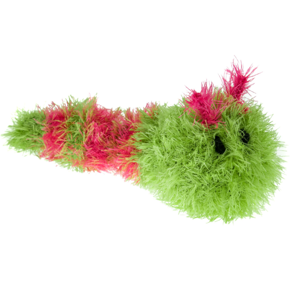 stuffed caterpillar dog toy