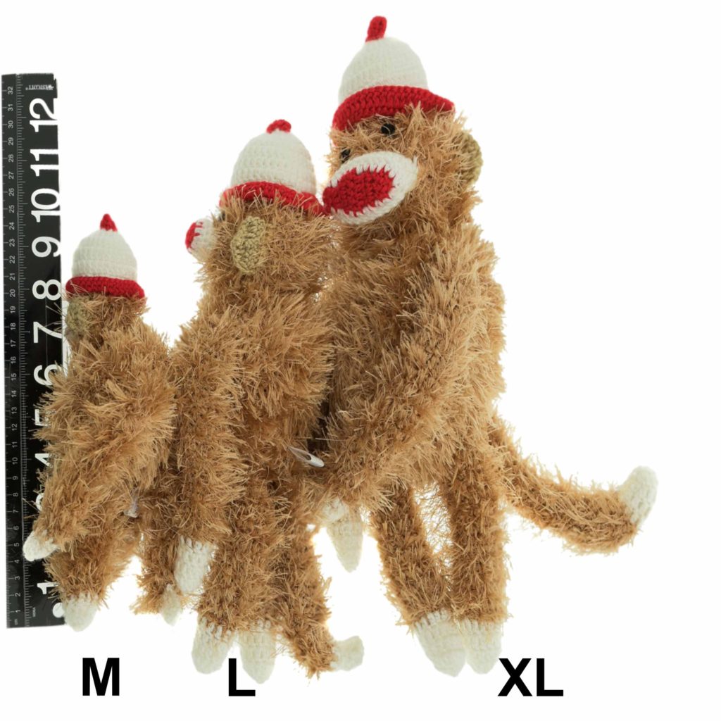 Sock Monkey – Handmade Squeaky Dog Toy – Oomaloo Handmade Dog Toys